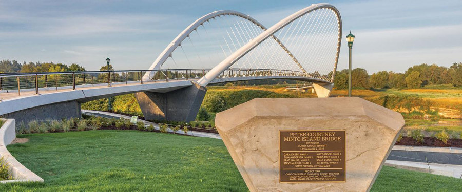 Peter Courtney Minto Island Bicycle and Pedestrian Bridge