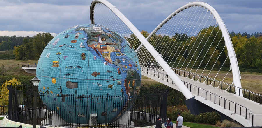 Eco-Earth Globe in Riverfront Park